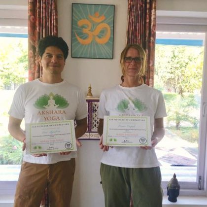 Hatha Yoga Teacher Training Course Certified at Akshara Yoga School - India